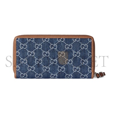 GUCCI GG EMBLEM ZIP AROUND WALLET 821802 (19*11cm) GUCCI GG EMBLEM ZIP AROUND WALLET 821802 (19*11cm)